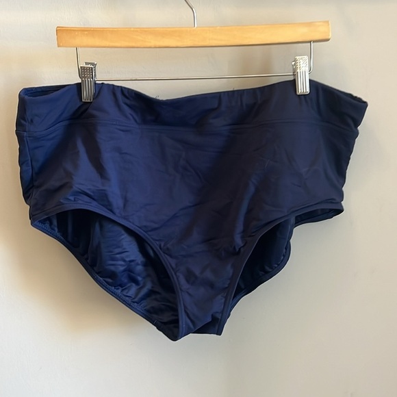 Lands End Tankini Top & Bottom Navy Blue Paisley 2-Piece Size 22W - Picture 4 of 10